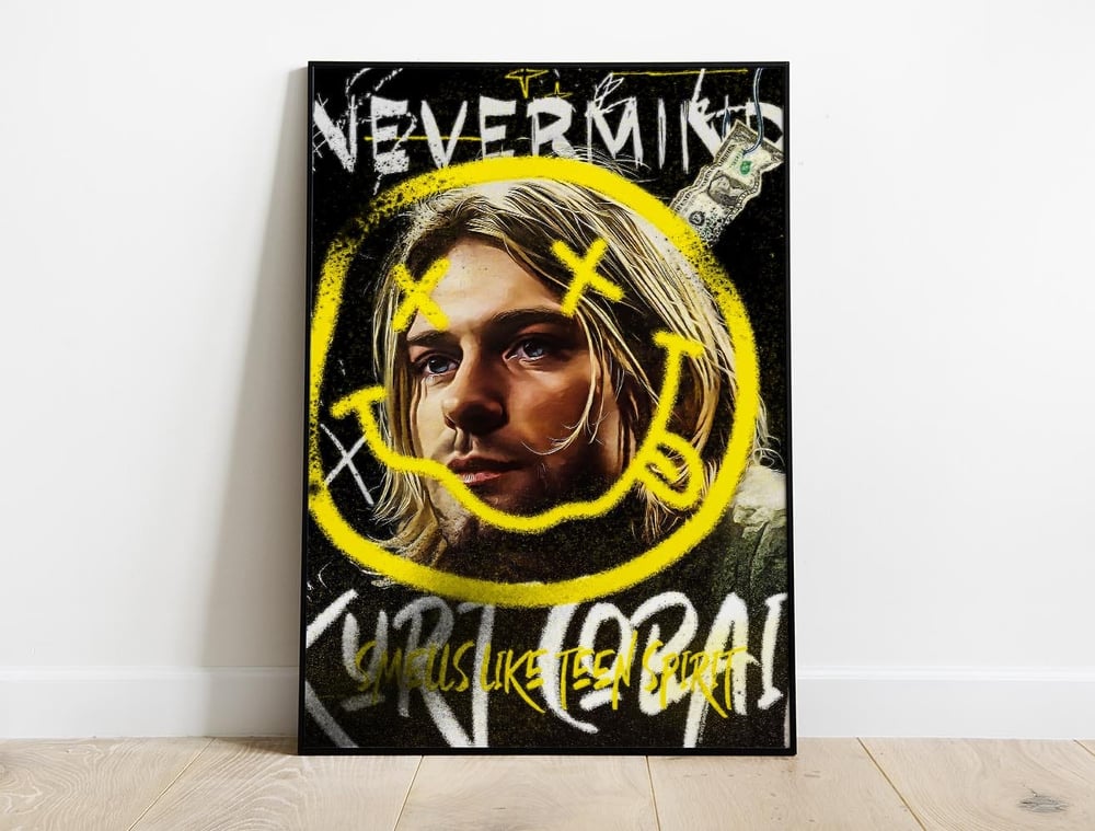 アート・デザイン・音楽 Cobain - nirvana Kurt Cobain Nirvana 90s Music Graffiti Wall Art Poster